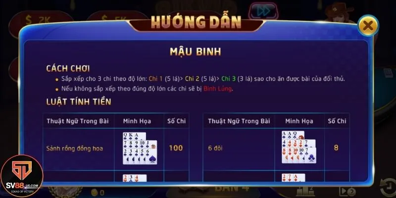 Hướng dẫn chơi Mậu binh chi tiết cho người mới